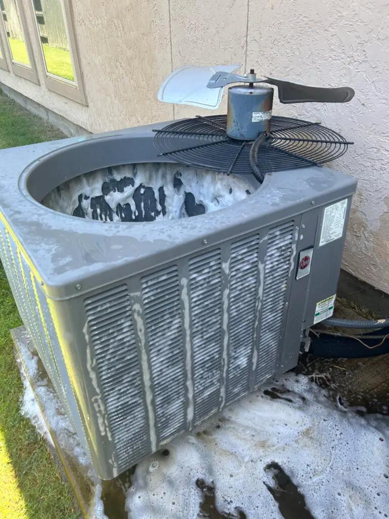 Condenser coil cleaning AC coils for AC Maintenance