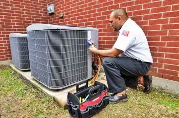 AC technician performing AC Repair