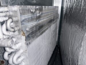 Freezing evaporator coil due to refrigerant leak