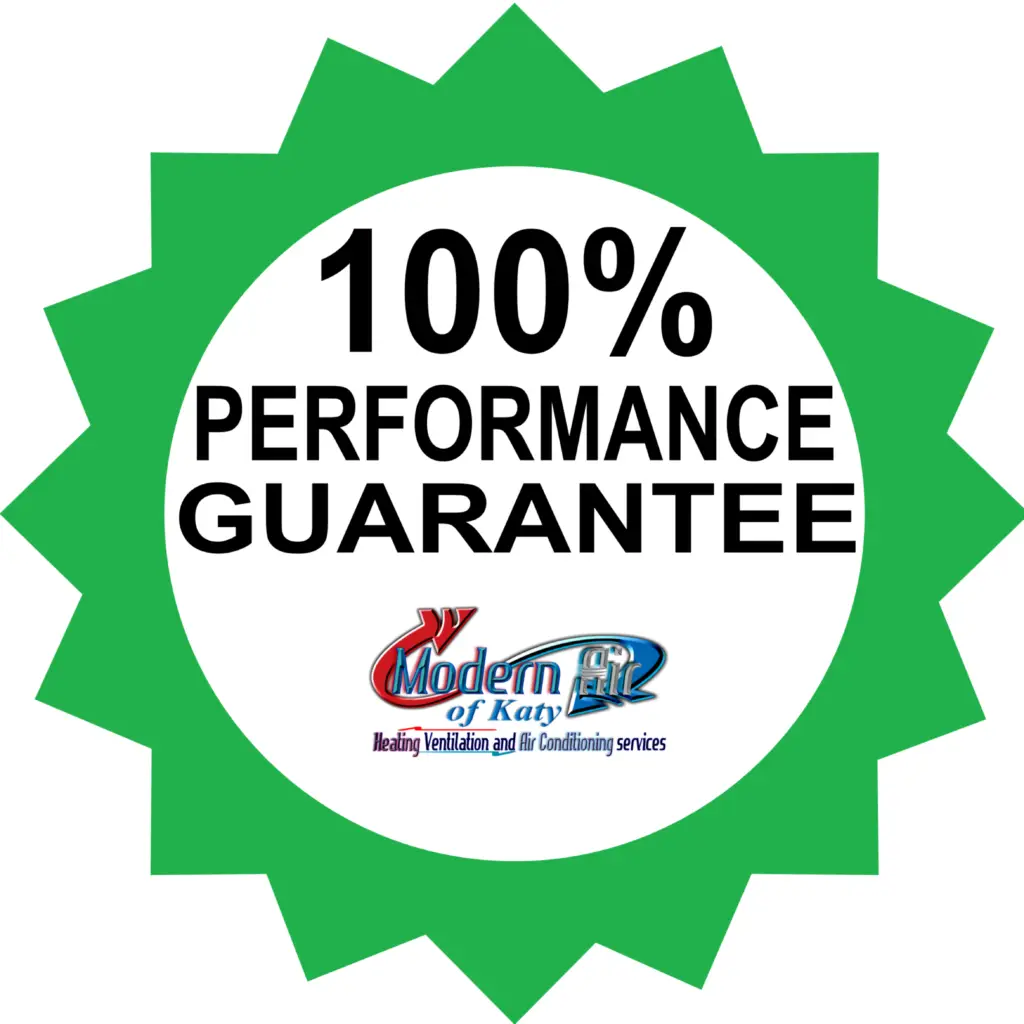 Modern Air of Katy performance guarantee logo