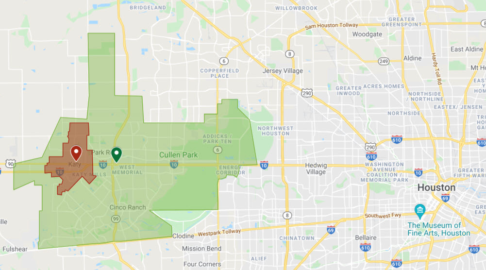 Katy service area for HVAC repair